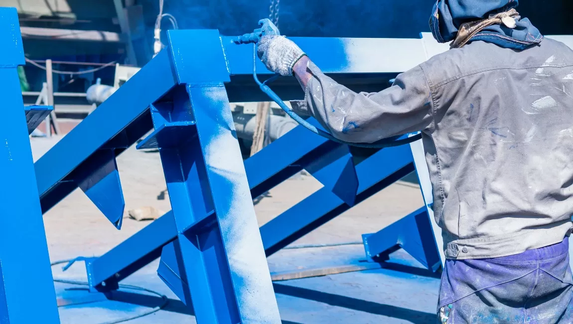 Paint, metal structures, oil and gas complex